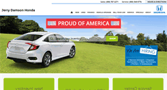 Desktop Screenshot of jerrydamsonhonda.com