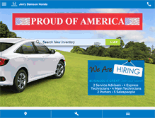 Tablet Screenshot of jerrydamsonhonda.com